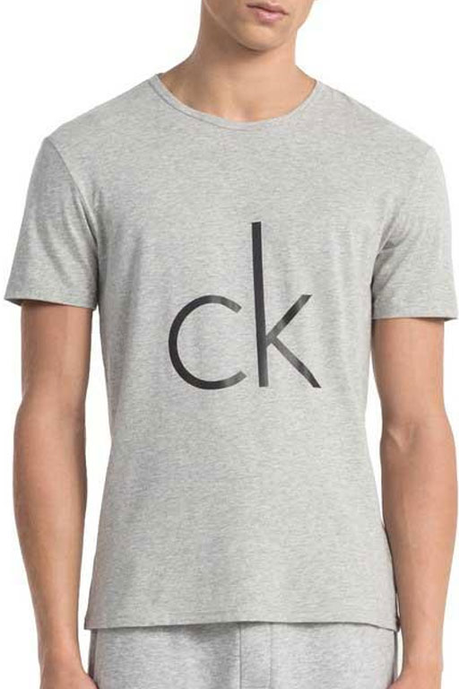 Calvin Klein pyjama shirt grijs met zwarte CK print
