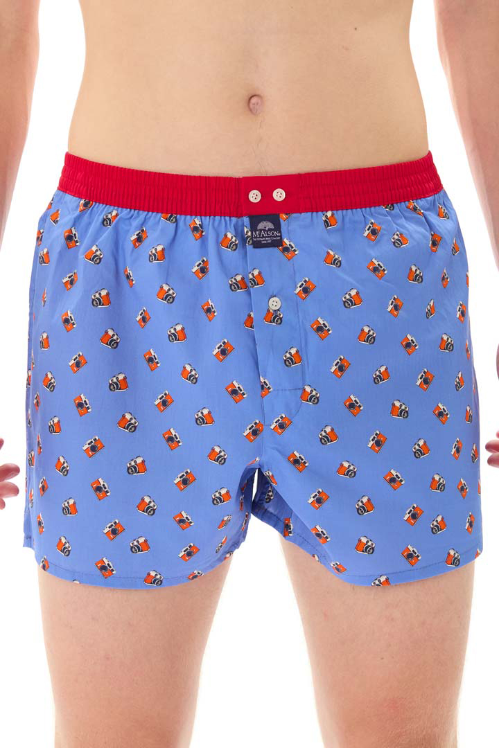Mc Alson boxer Camera print blauw