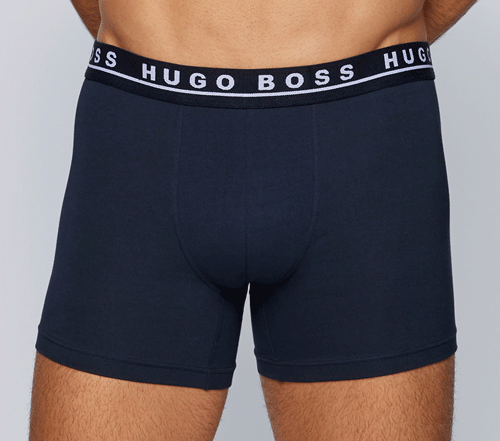 Hugo Boss blauwe boxershort voorkant
