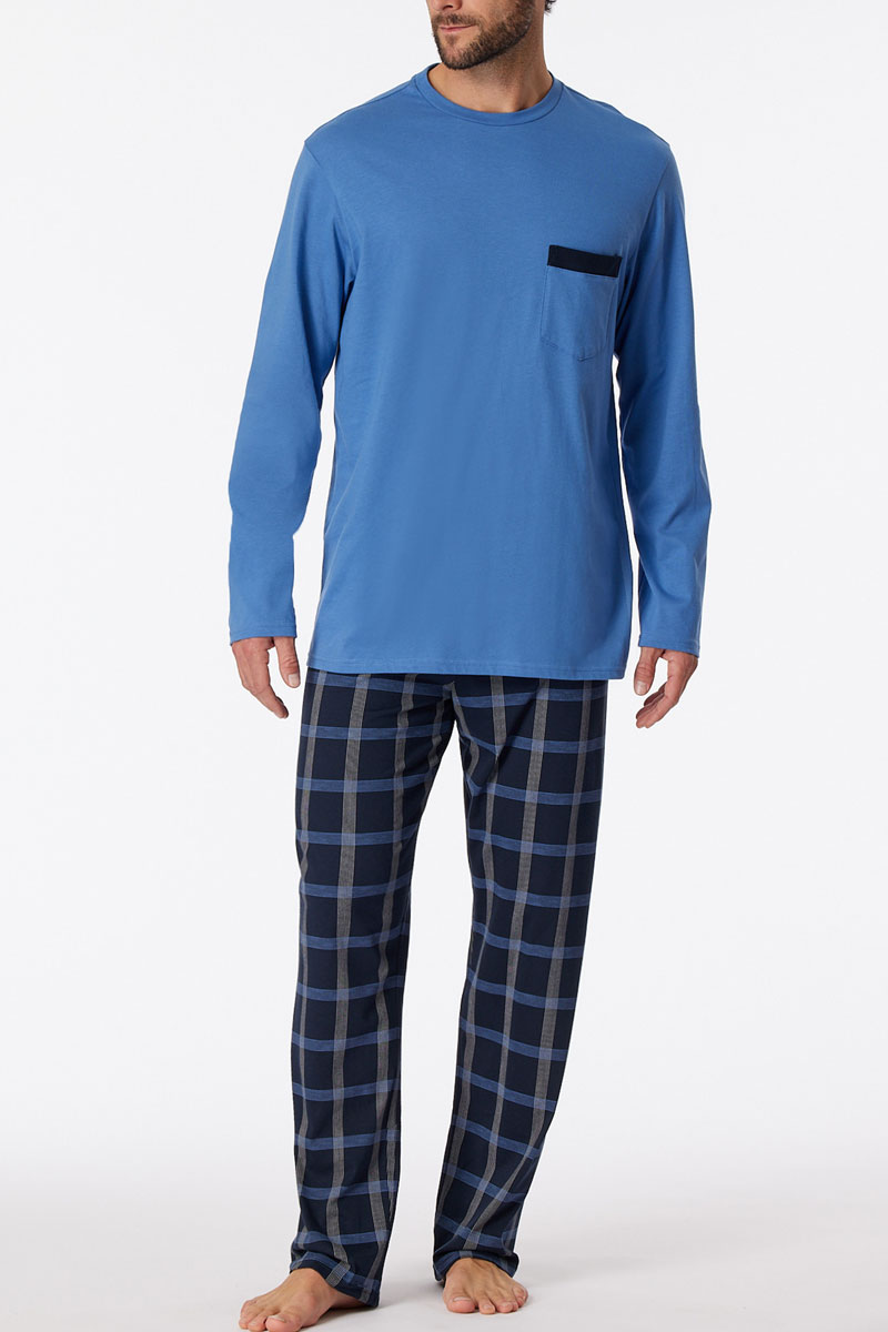 Schiesser pyjama blauw 