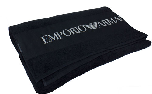 Armani badlaken zwart met logo