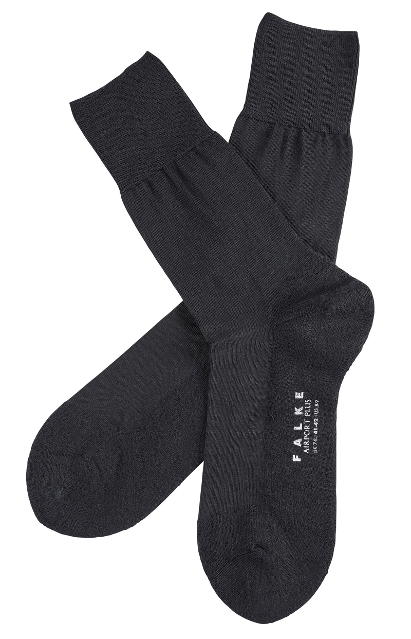 Airport plus heren sokken Falke zwart