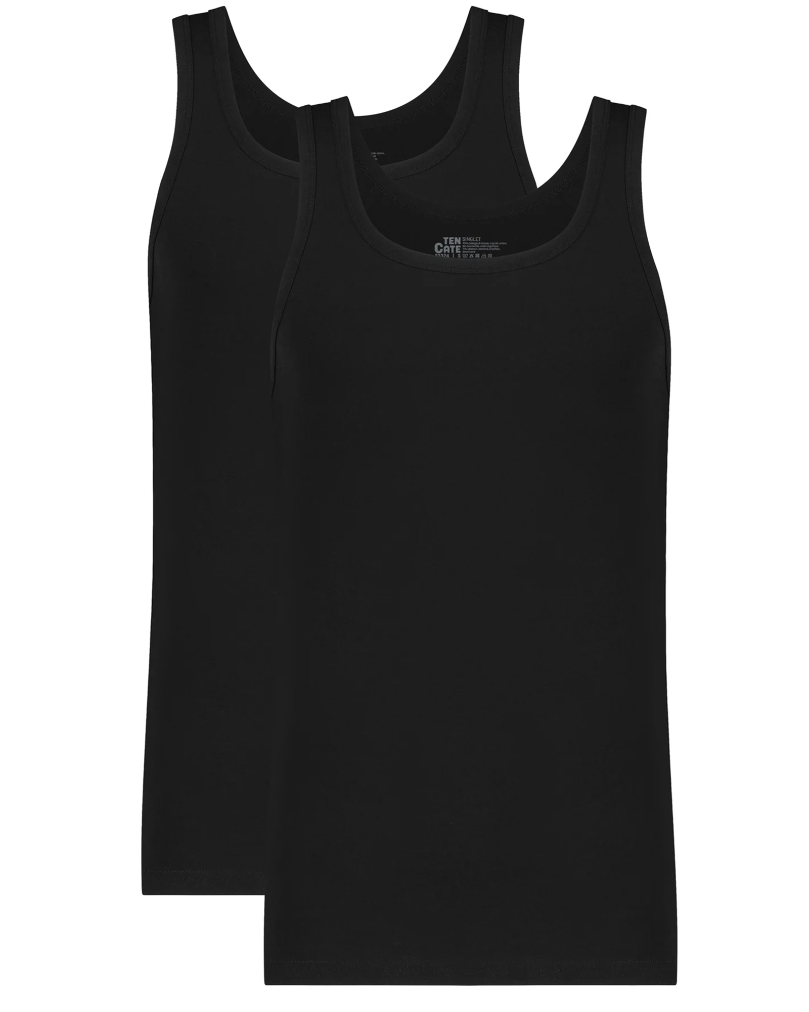 Ten Cate Singlet Organic Cotton 2-pack zwart