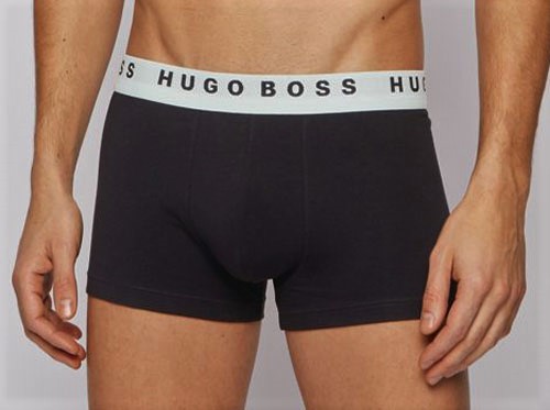 Hugo Boss boxershorts heren zwart voorkant