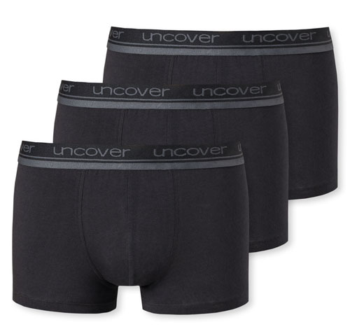 Schiesser boxershorts Uncover 3-pack zwart