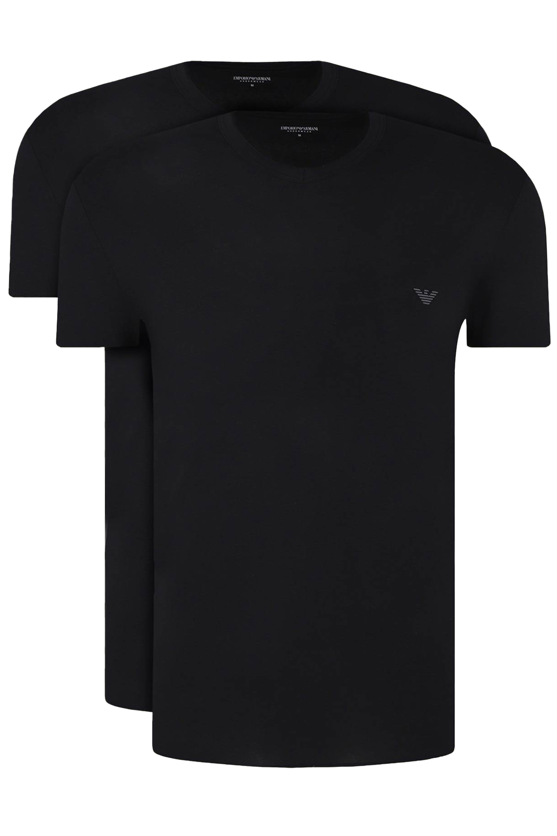 Armani T-shirts met V-hals 2-pack zwart