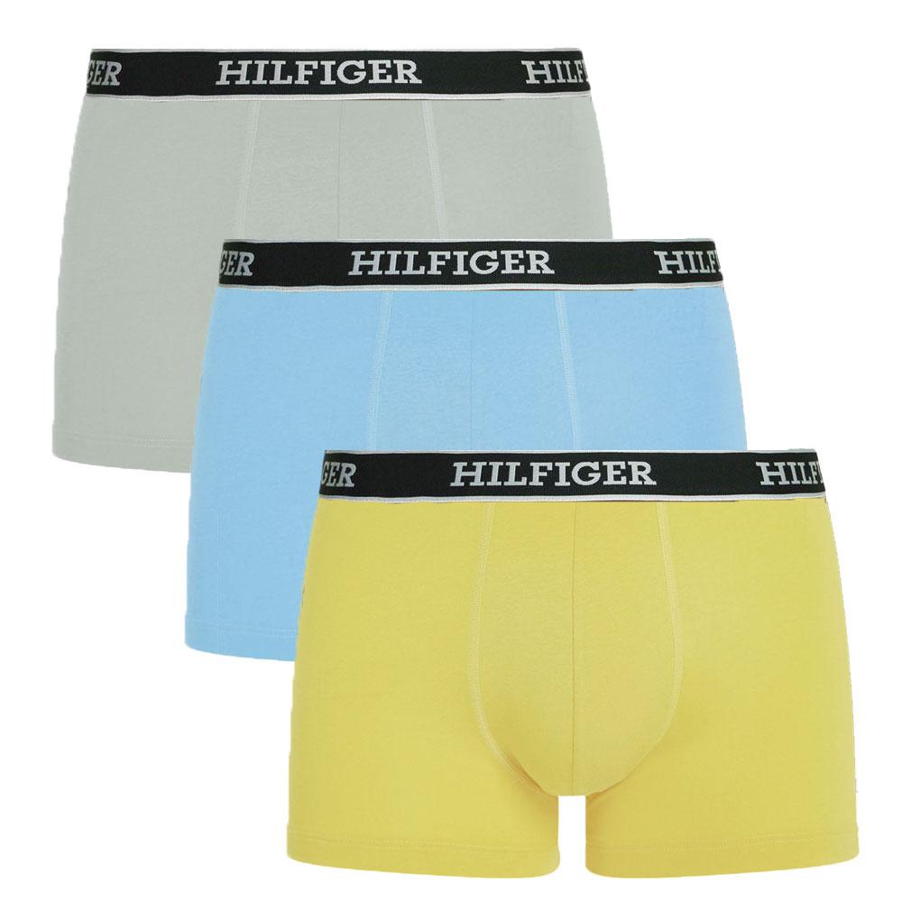 Tommy Hilfiger boxershorts 3-pack geel blue grijs 