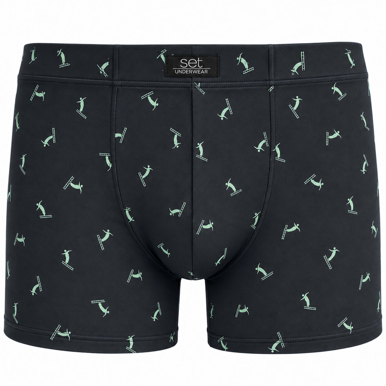 Set Boxershort Ski microfiber zwart