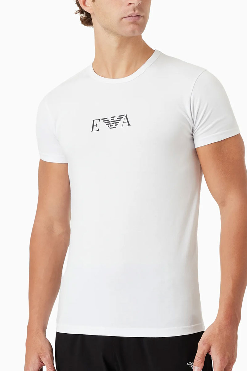 Armani T-shirts Monogram 2-pack wit