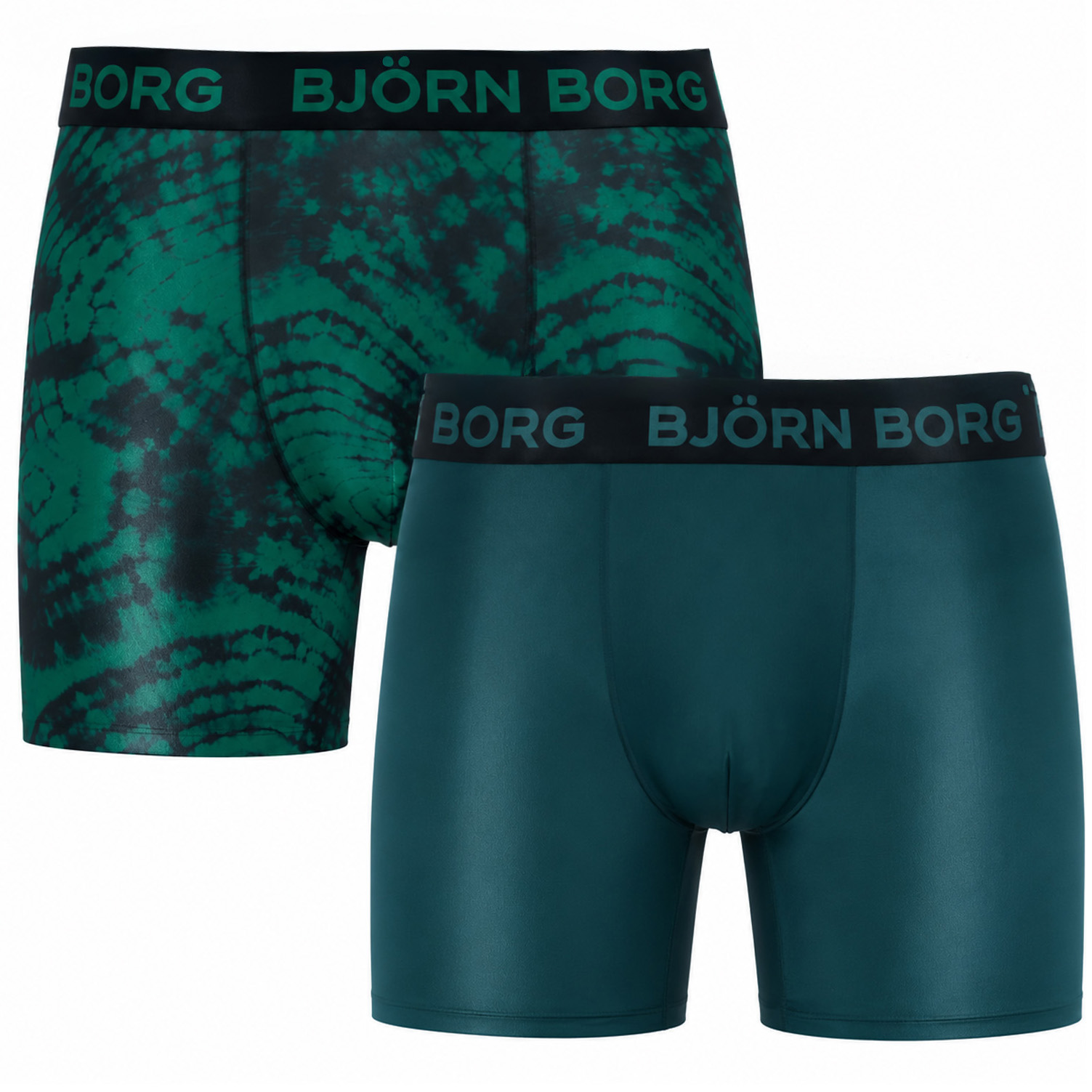 Bjorn Borg Boxershorts sports microfiber 2-pack blauw/groen
