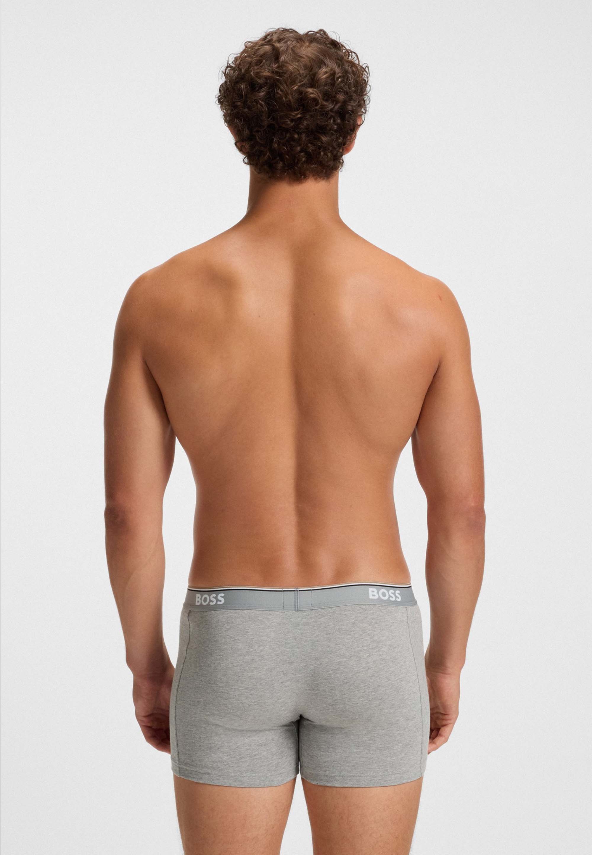 Boss boxershorts Power 3-Pack antraciet-grijs-zwart