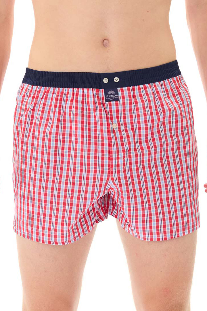 Mc Alson boxer rood blauw met ruitje
