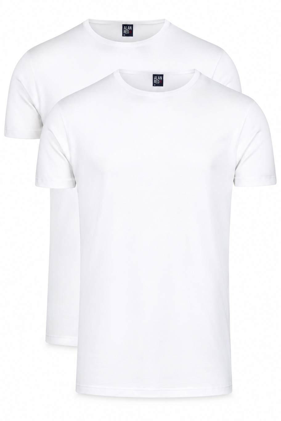 Alan Red T-shirts Derby extra lang wit 2-pack