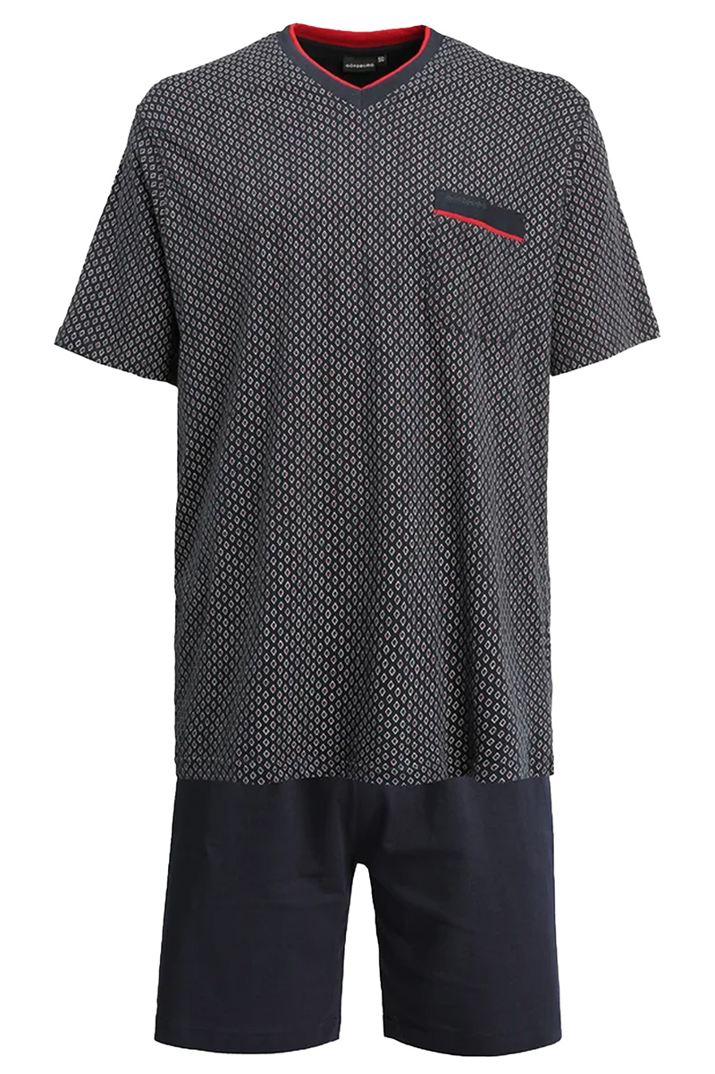 Gotzburg Shortama Manhattan blauw V-hals