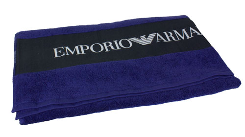 Armani badlaken donkerblauw voorkant