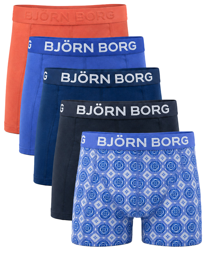 Bjorn Borg boxershorts voor jongens 5-pack  blauw - oranje