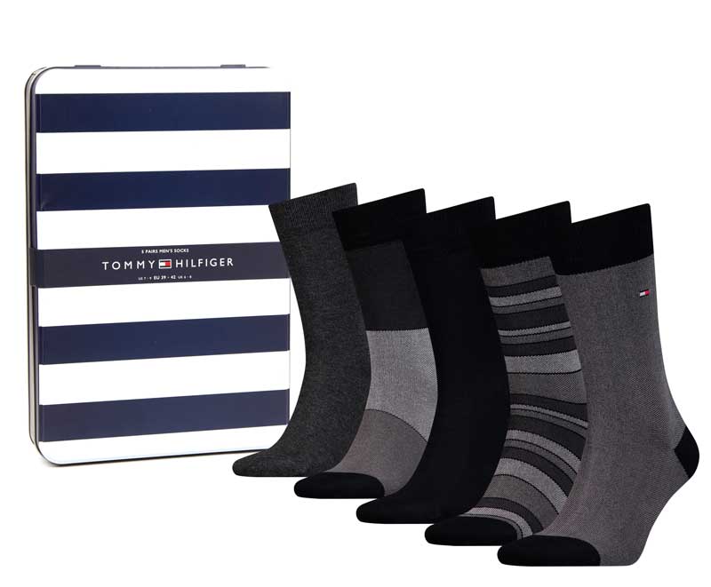 Tommy Hilfiger Sokken giftbox 5-pack zwart
