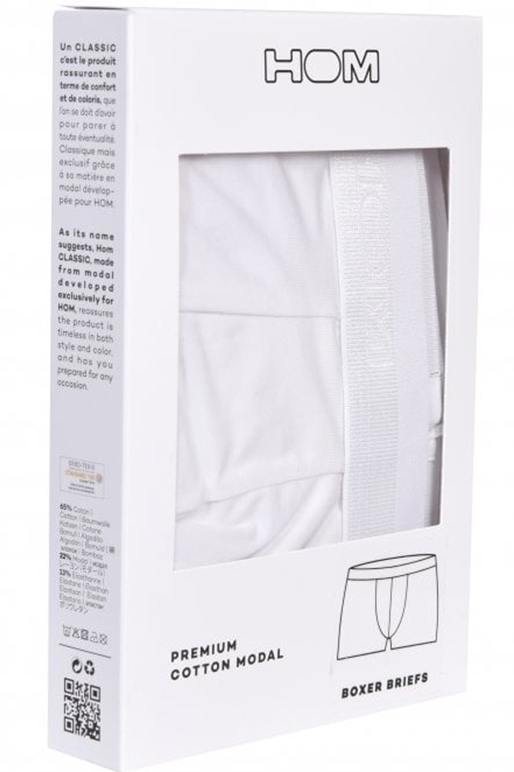 Hom boxershort Classic cotton modal wit