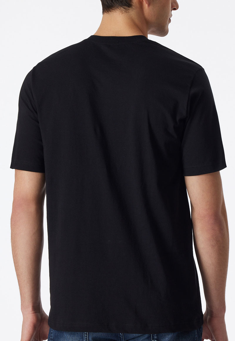Schiesser American V-hals t-shirts 4-pack zwart  