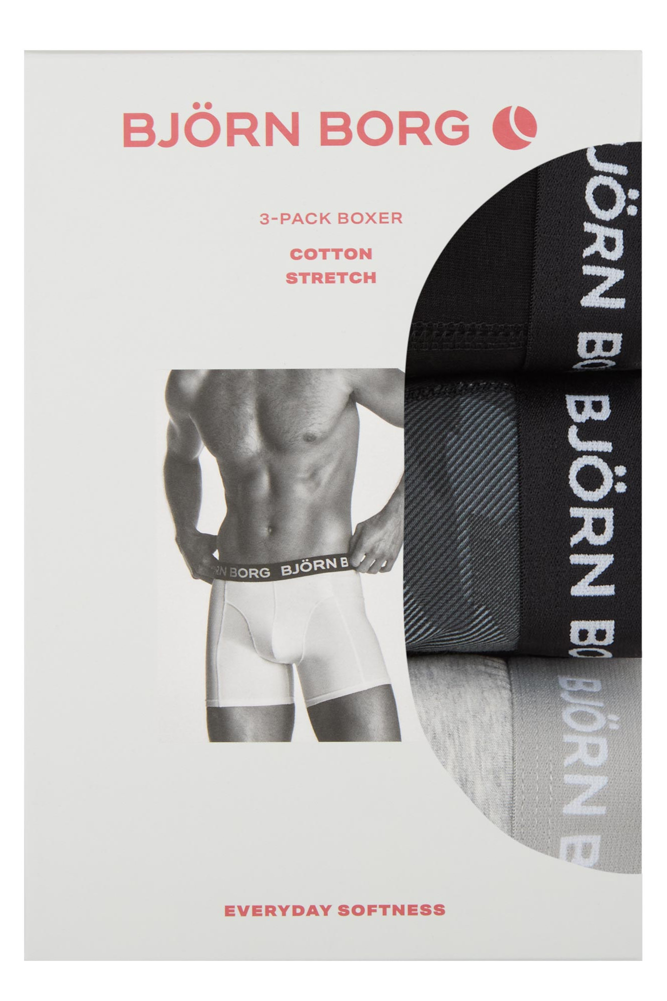 Bjorn Borg Boxershorts shadeline 3-Pack zwart