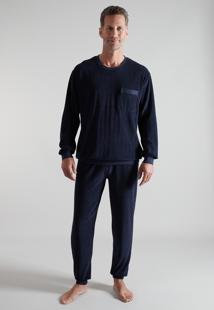 Gotzburg badstof pyjama blauw