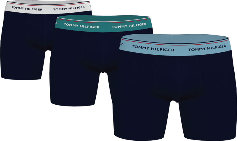 Tommy Hilfiger boxershorts 3-pack blauw Organic cotton