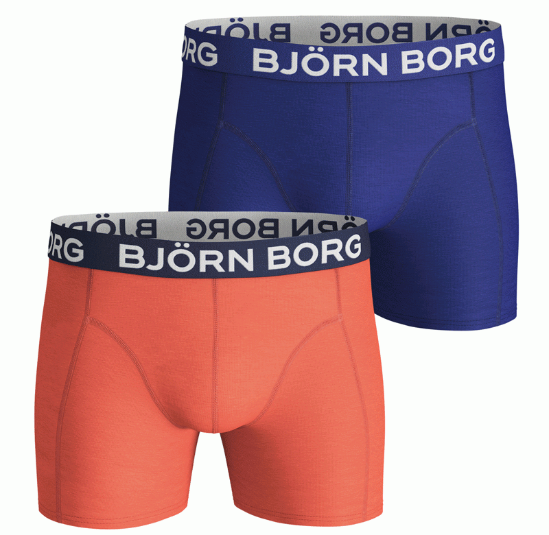 Bjorn Borg Boxershorts solid oranje-blauw