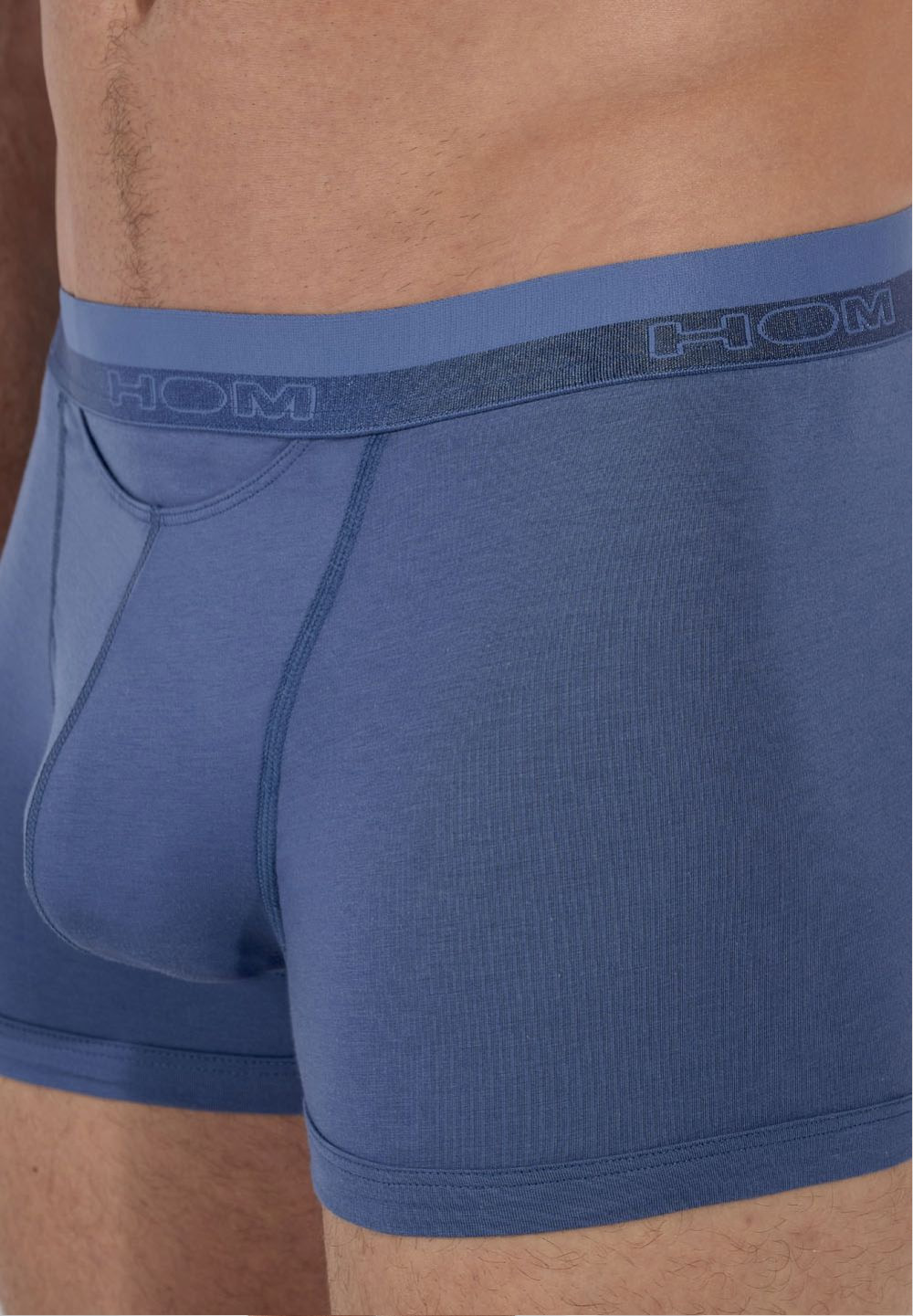 Hom Ho1 short met horizontale gulp jeans blue 