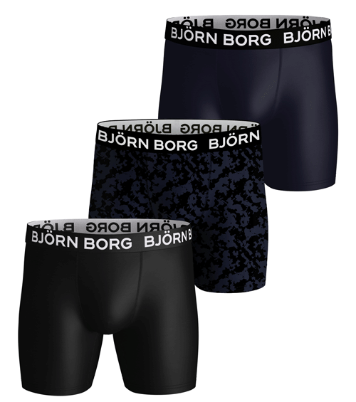 Bjorn Borg Performance boxershorts 3-pack blauw