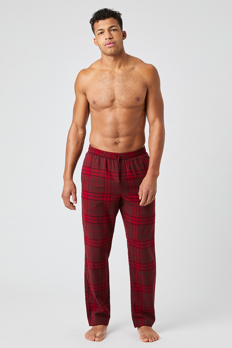 Bjorn Borg Pyjamabroek flanel rood geruit 