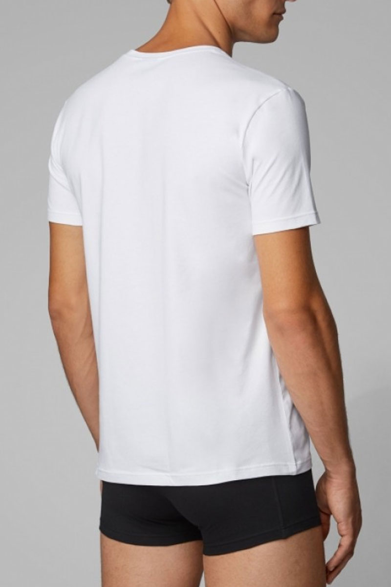 Hugo Boss T-shirt cotton stretch 2-pack wit