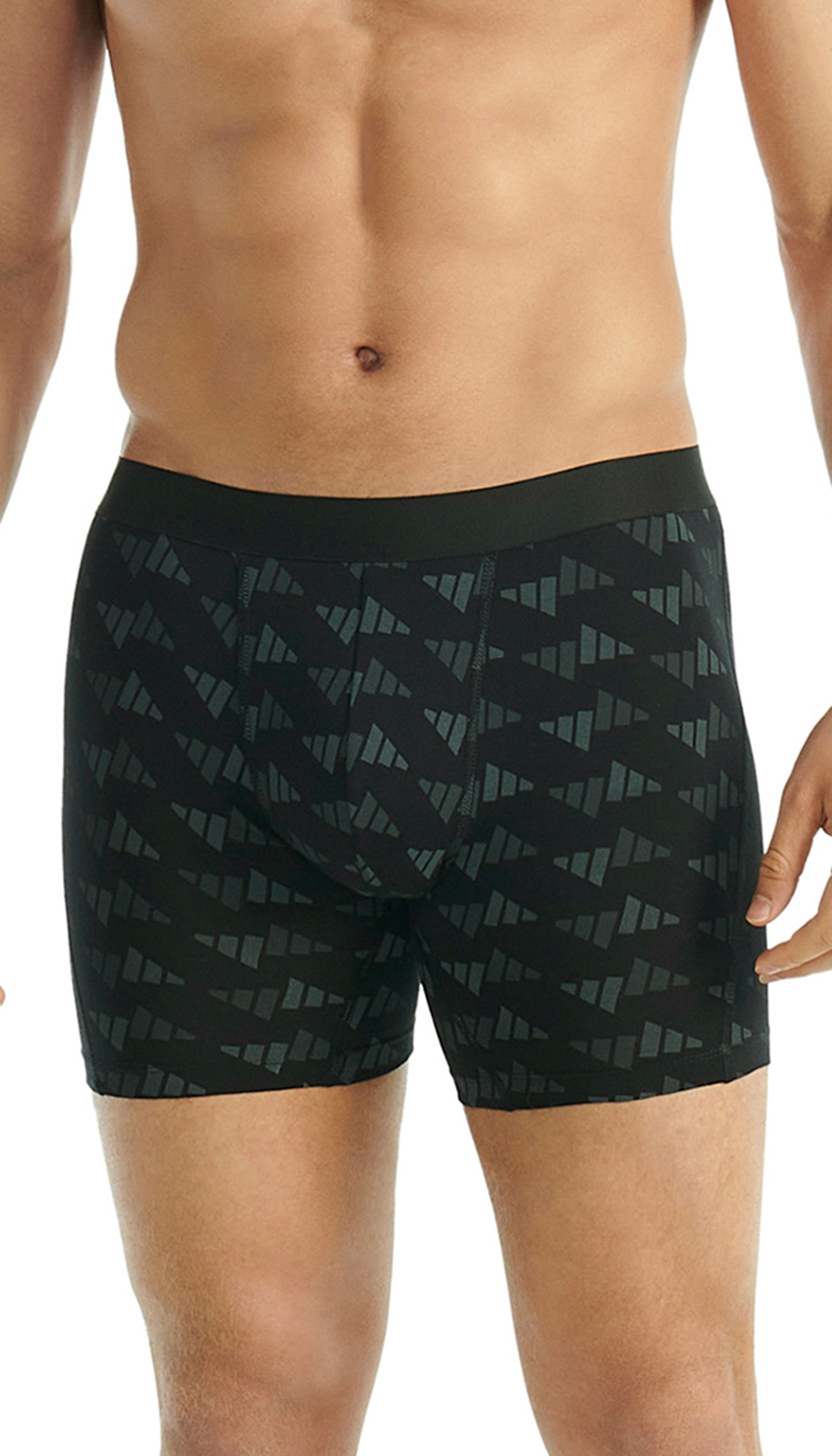 Adidas Boxershorts flex cotton lang 3-pack groen zwart