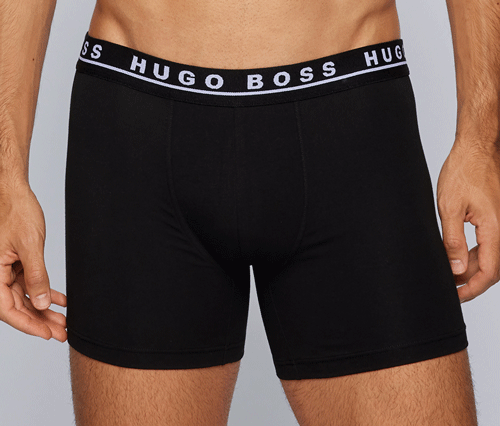 Hugo Boss zwarte boxershort voorkant