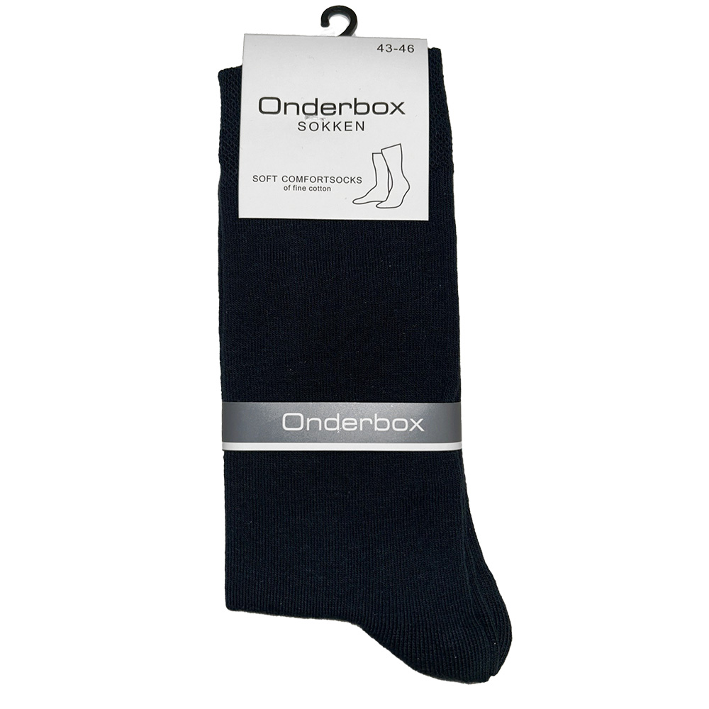 Onderbox herensokken soft cotton zwart