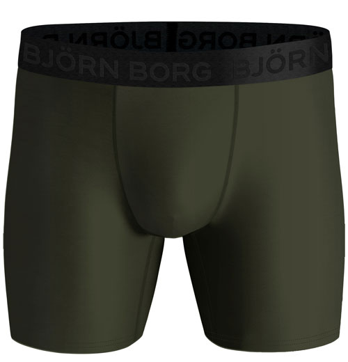 Bjorn Borg performance boxershorts 3-pack donkergroen