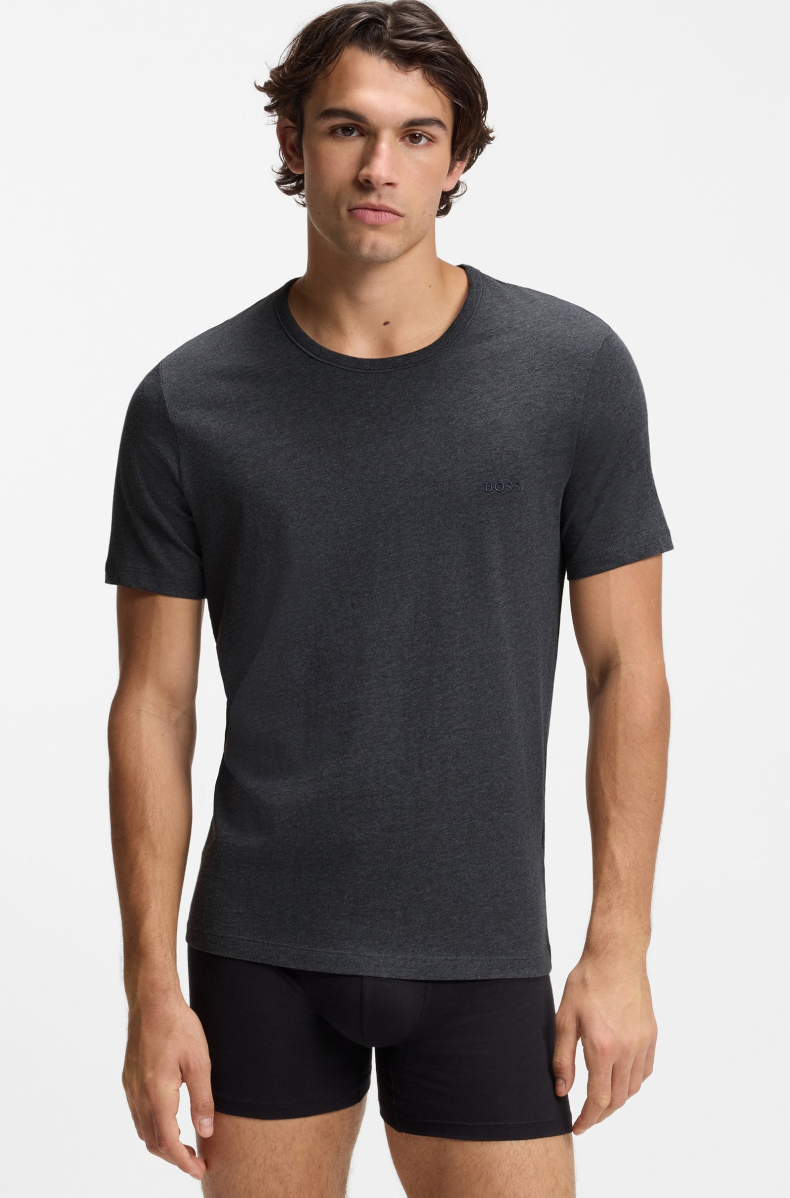 Boss T-shirt O-hals Classic 3-Pack blauw-zwart-grijs