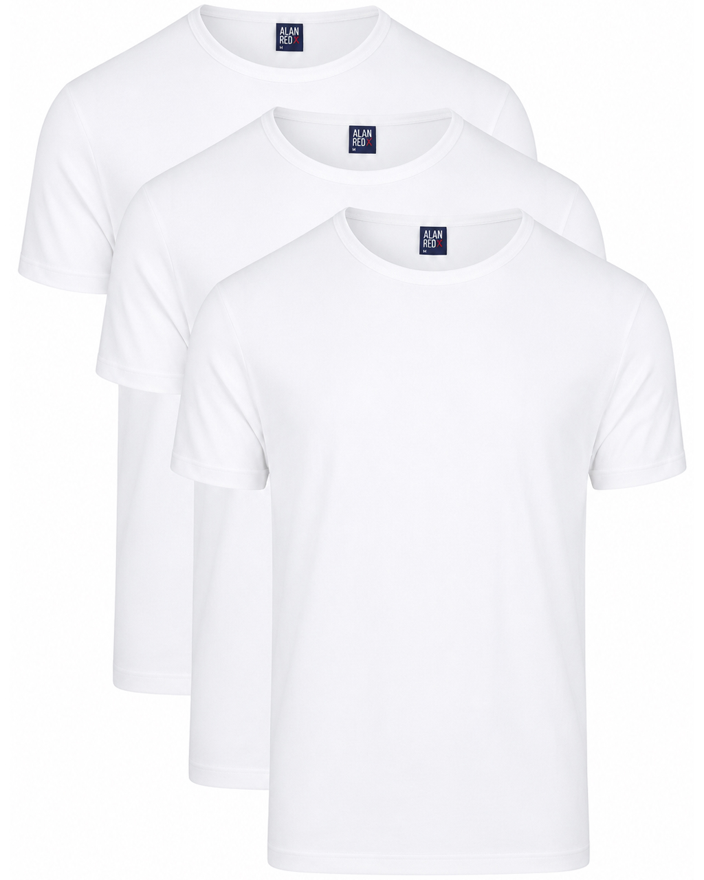 Alan Red T-shirts Derby 3-pack actie wit