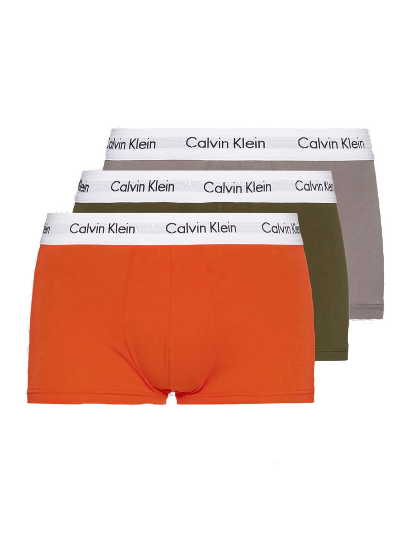 Calvin Klein boxershorts low rise 3-pack oranje-groen-grjis