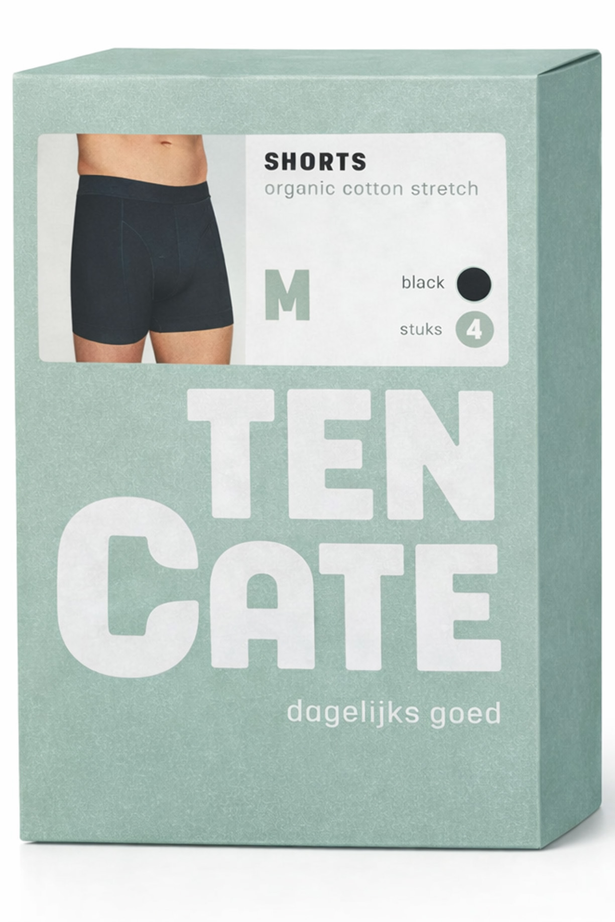 Ten Cate boxershorts organic cotton 4-pack zwart