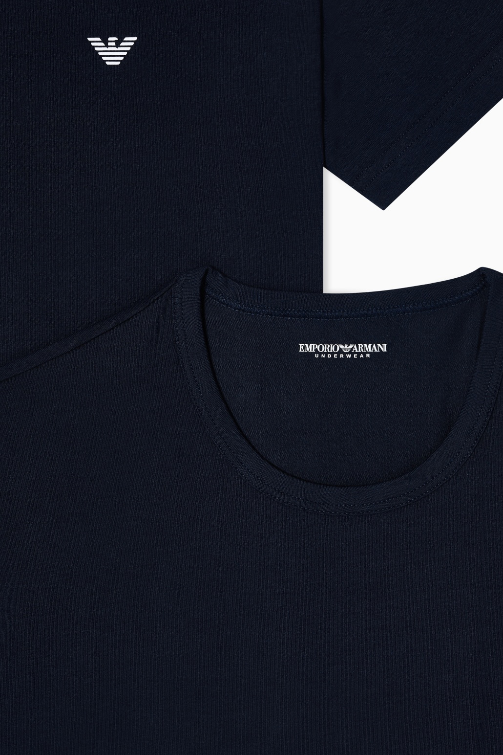 Armani T-shirts met ronde hals 2-pack blauw