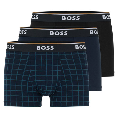 Hugo Boss boxershorts power 3-pack blauw-zwart