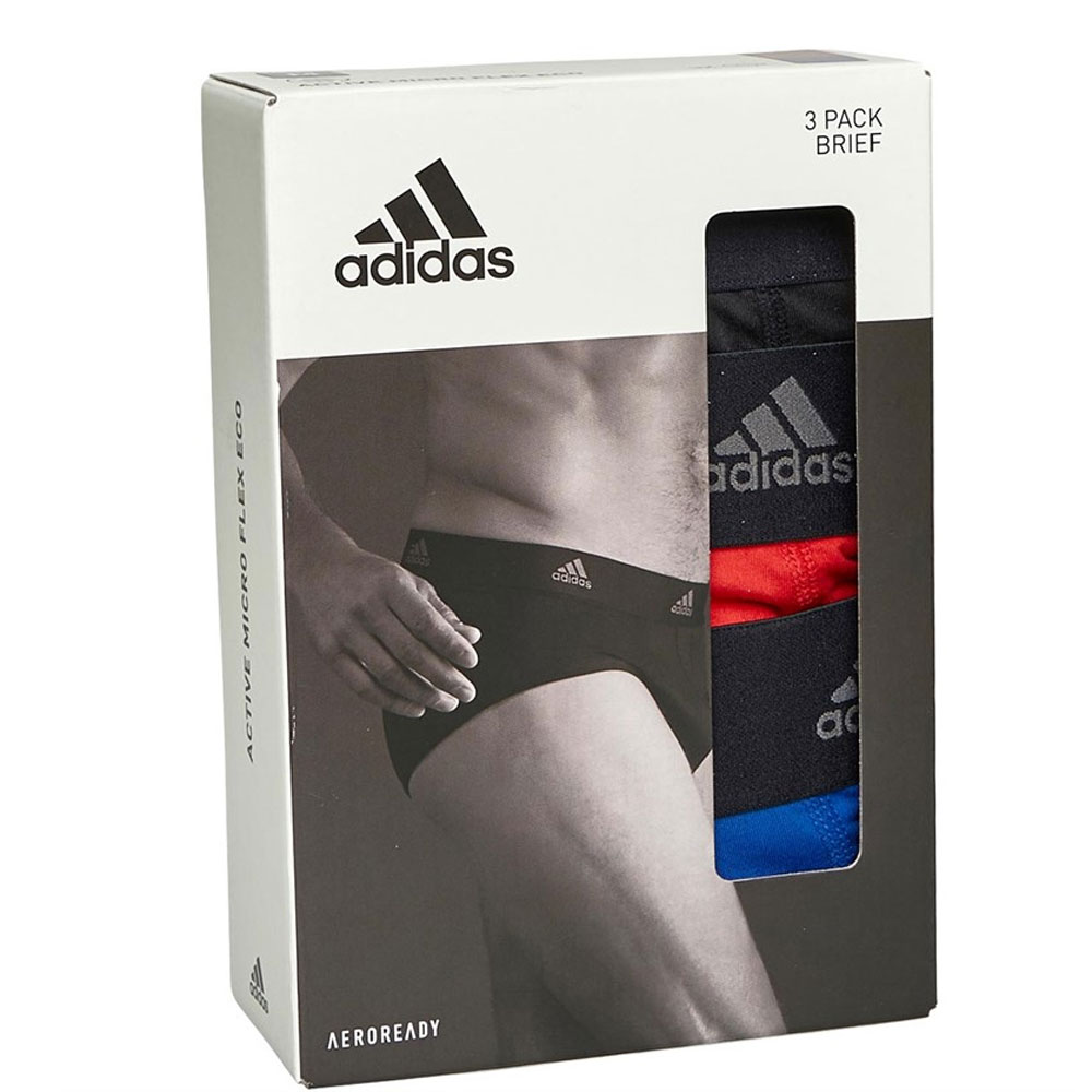 Adidas slips active flex microfiber 3-pack rood