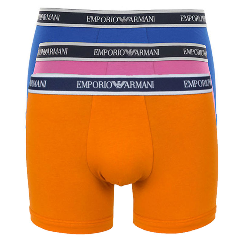 Armani 3-pack boxershorts oranje-roze-blauw