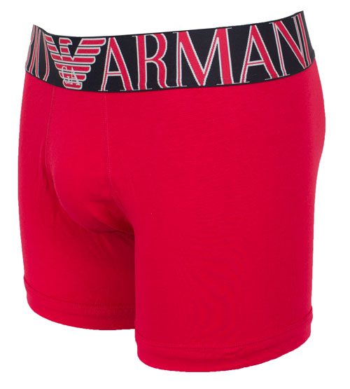 Armani Megalogo boxershort rood zijkant