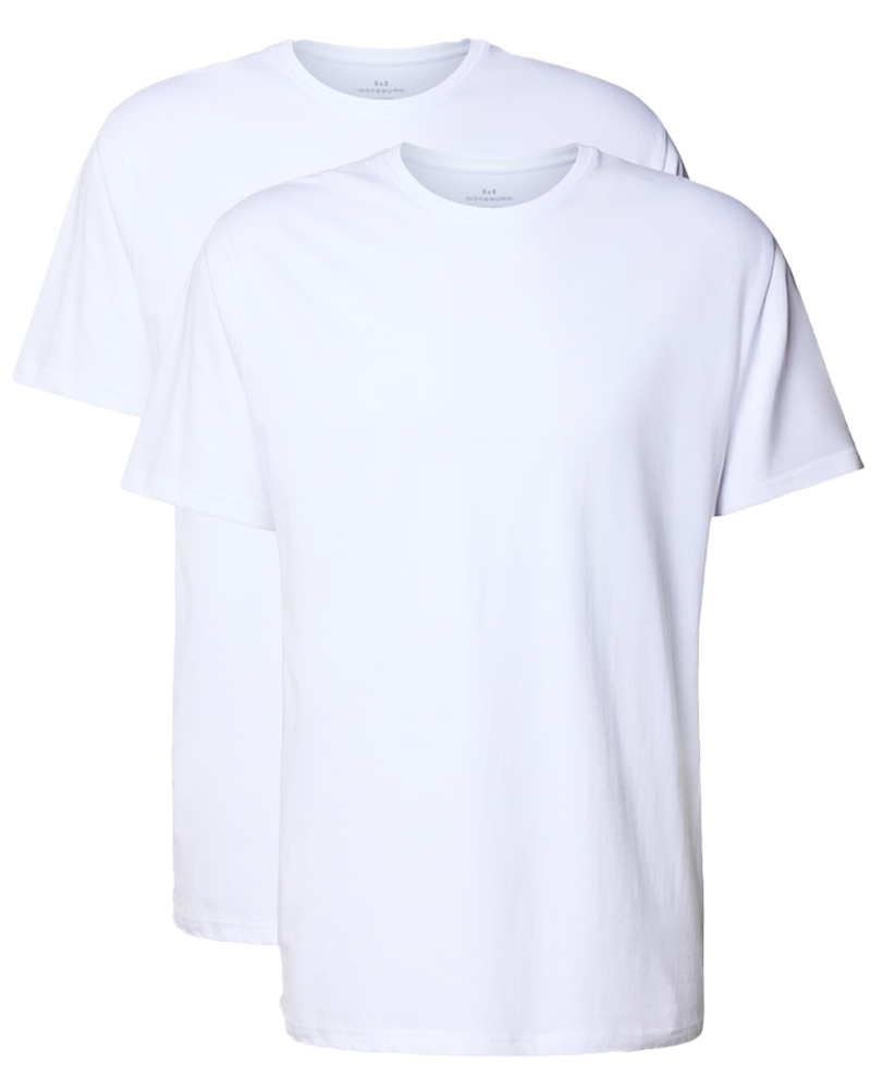 Gotzburg T-shirts ronde hals 2-pack wit