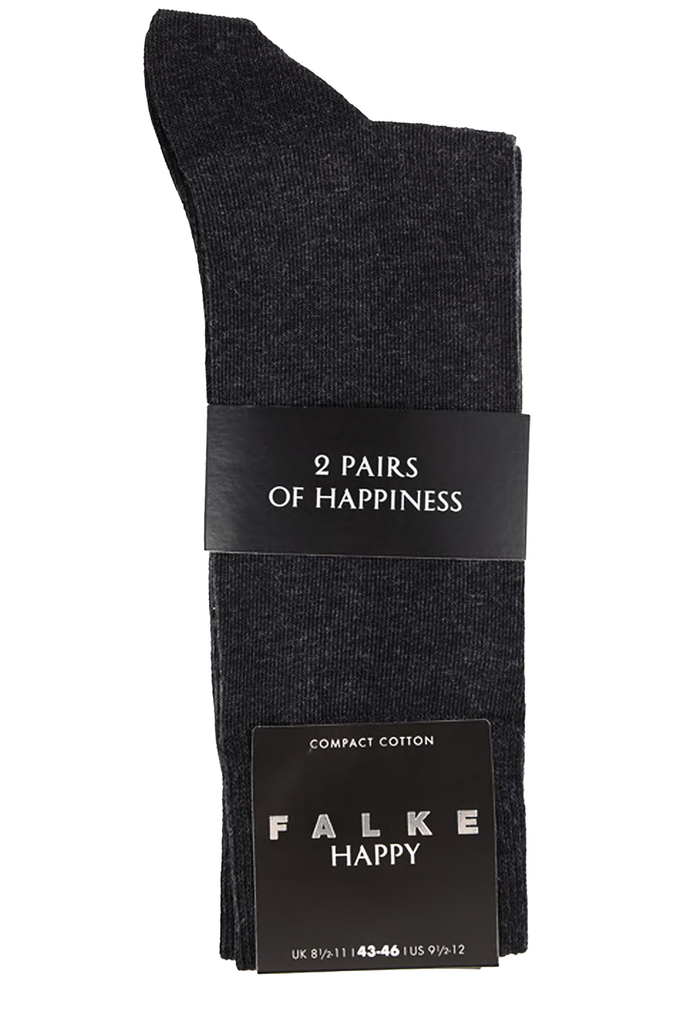 FALKE Happy sokken 2-paar antraciet