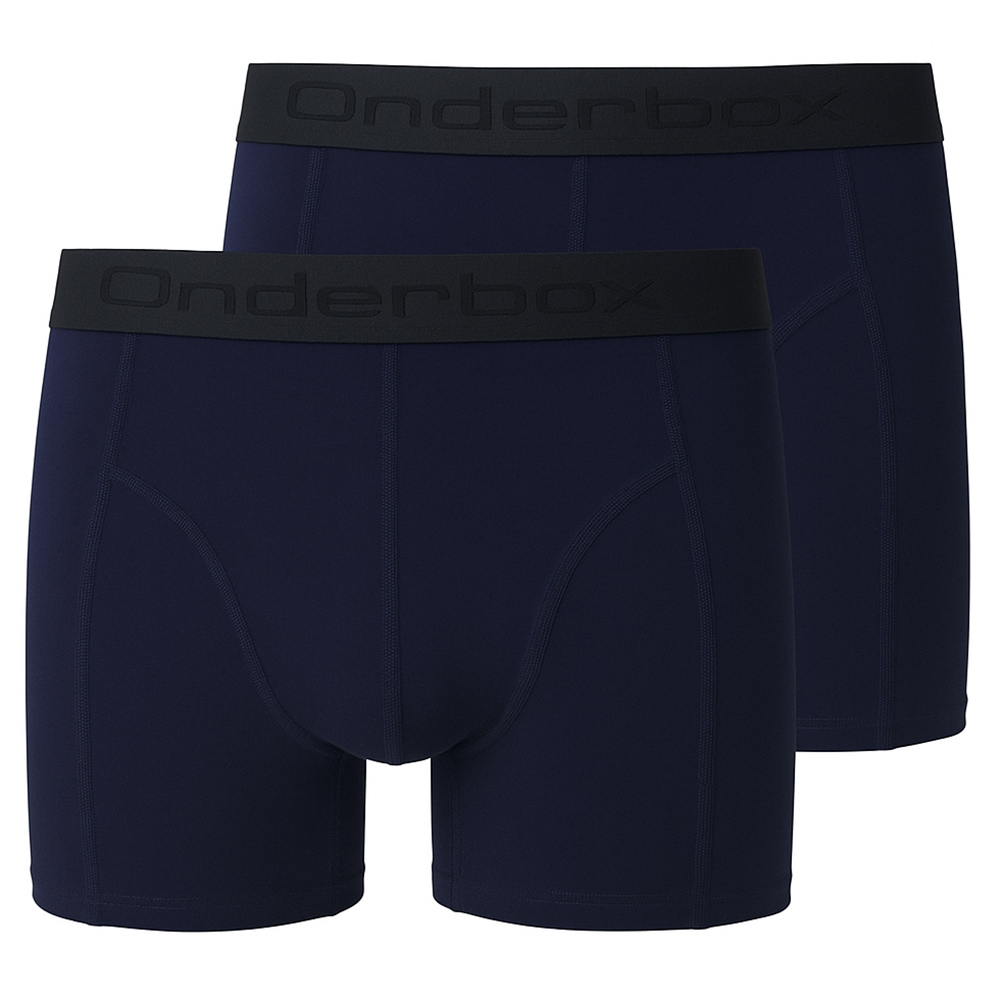 Onderbox basic boxershorts 2-pack blauw