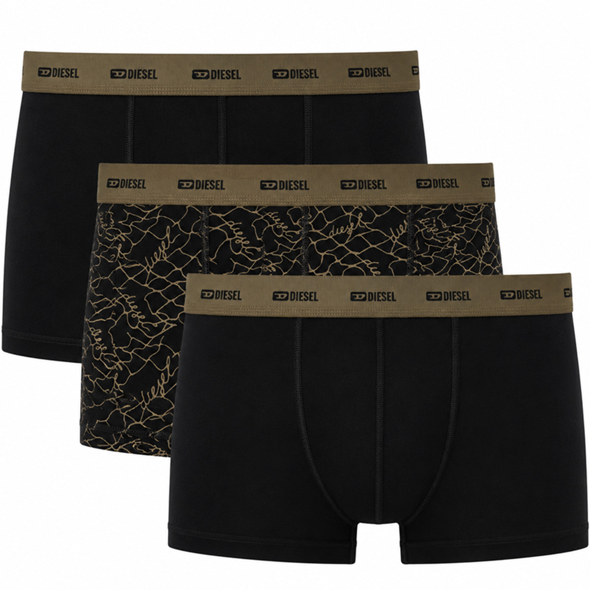 Diesel Boxers-Trunks Damien zwart 3-pack