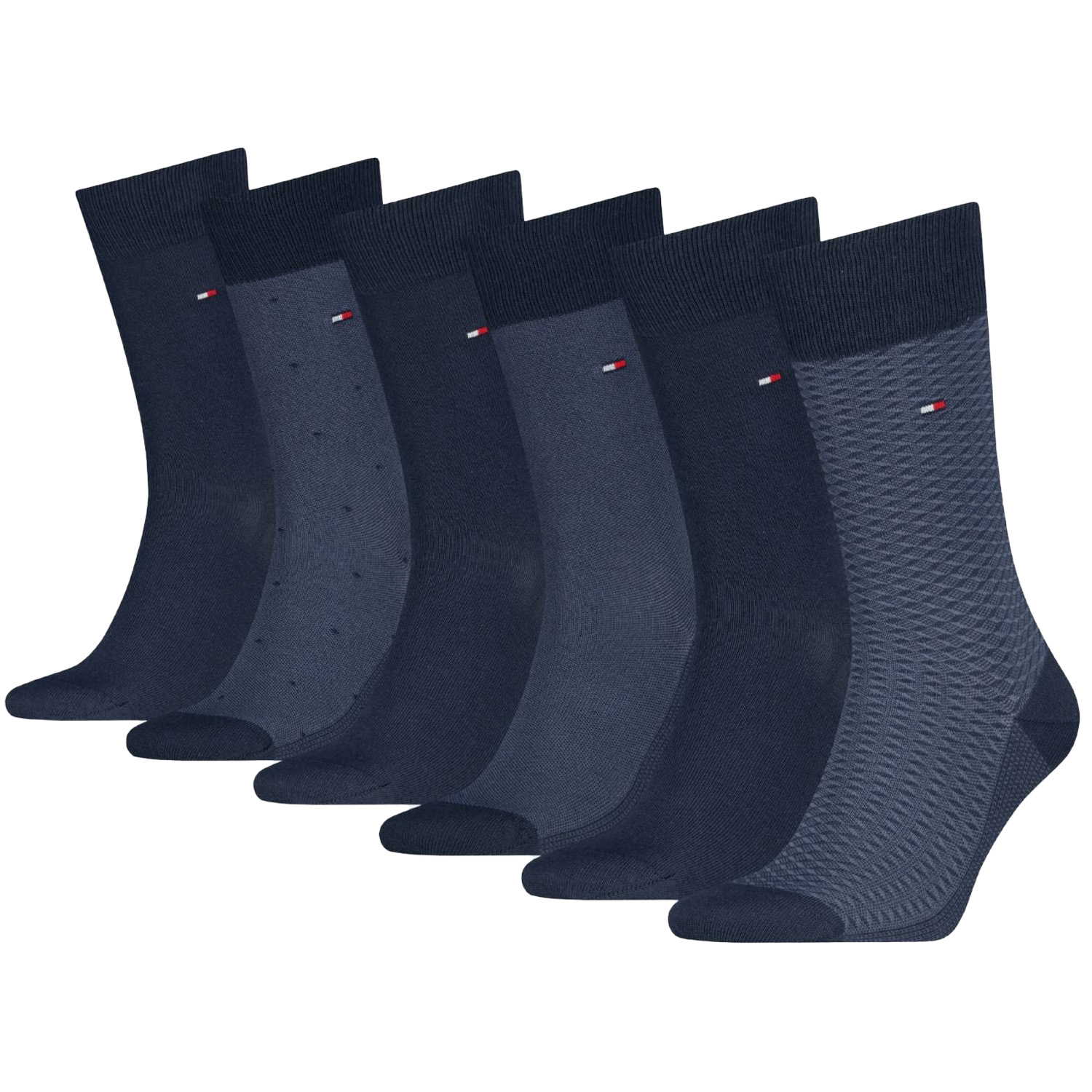 Tommy Hilfiger Giftbox sokken 6-paar blauw