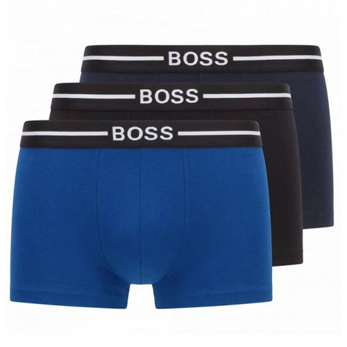 Hugo Boss 3-pack boxershorts blauw-zwart